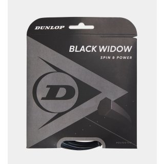 Dunlop Black Wiodow Tennissaite | 12M Set | Schwarz | 130