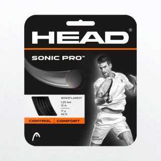 Head Sonic Pro Tennissaite | 12M Set | Black | 125