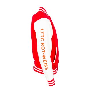 LTTC Rot Weiss Collegejacke | Unisex | mit Logo + Schriftzug | rot weiss | XL