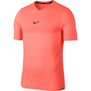 Nike Court AeroReact Rafa Tennisshirt | Herren | hyper crimson/bright mango/gridiron | L