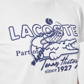 Lacoste T-Shirt | Damen | white blue |