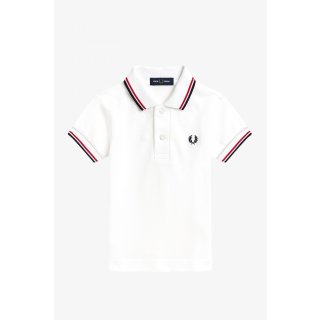 Fred Perry Polo | Baby | wht/brt red/nvy |