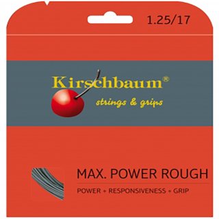 Kirschbaum MAX POWER ROUGH | Tennissaite | 12m SET | anthrazit |