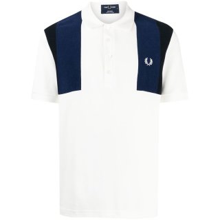 Fred Perry Towelling Panel Polo Shirt | Herren | weiß |