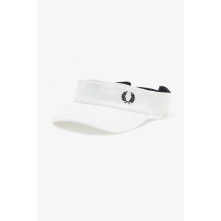 Fred Perry Pique Visor | Snow White/Black | One Size