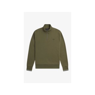 Fred Perry Half Zip Sweatshirt | Herren | Uniform Green |