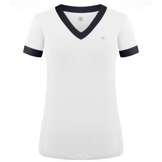 Poivre Blanc T-Shirt | Damen | white/oxford blue  |