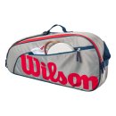 Wilson JUNIOR 3 PACK Tennistasche | grey/red | ONE SIZE