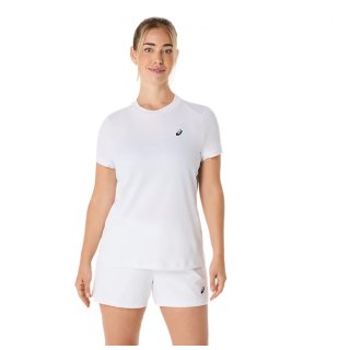 asics COURT SS TOP | Damen | BRILLIANT WHITE |