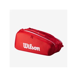 Wilson SUPER TOUR WILSON RAQUET BAG 2025 | Tennistasche | RED | 9PK