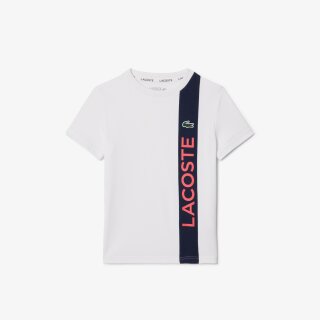 Lacoste Logo T-Shirt | Kinder | Weiß/Navy Blau/Rot |
