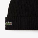 Lacoste Ribbed Wool Beanie | Herren | Black | One Size