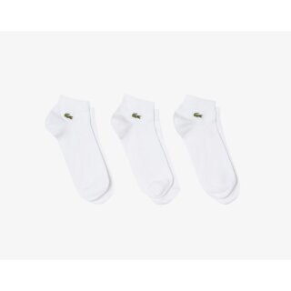Lacoste Low Cut Technical Socks 3 Pairs | Unisex | White / White / White |