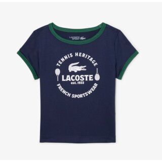 Lacoste Sport Jersey Ringer Shirt | Mädchen | Navy |