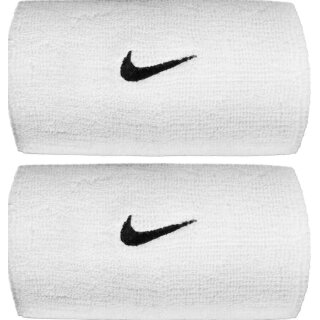 Nike Swoosh Classic Doublewide Wristbands 2Pk | white/black | One Size