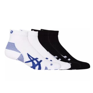 asics 2PK Cushion Run Quarter Sock | Unisex | performance black/brilliant white |