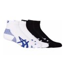 asics 2PK Cushion Run Quarter Sock | Unisex | performance black/brilliant white |