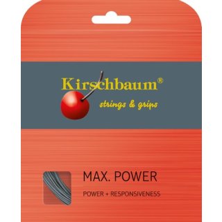 Kirschbaum MAX POWER | Tennissaite | 12m SET | anthrazit |