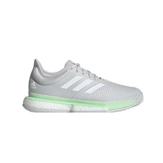 Adidas SoleCourt Boost Tennisschuhe | Damen | grau/ grün/ weiß |